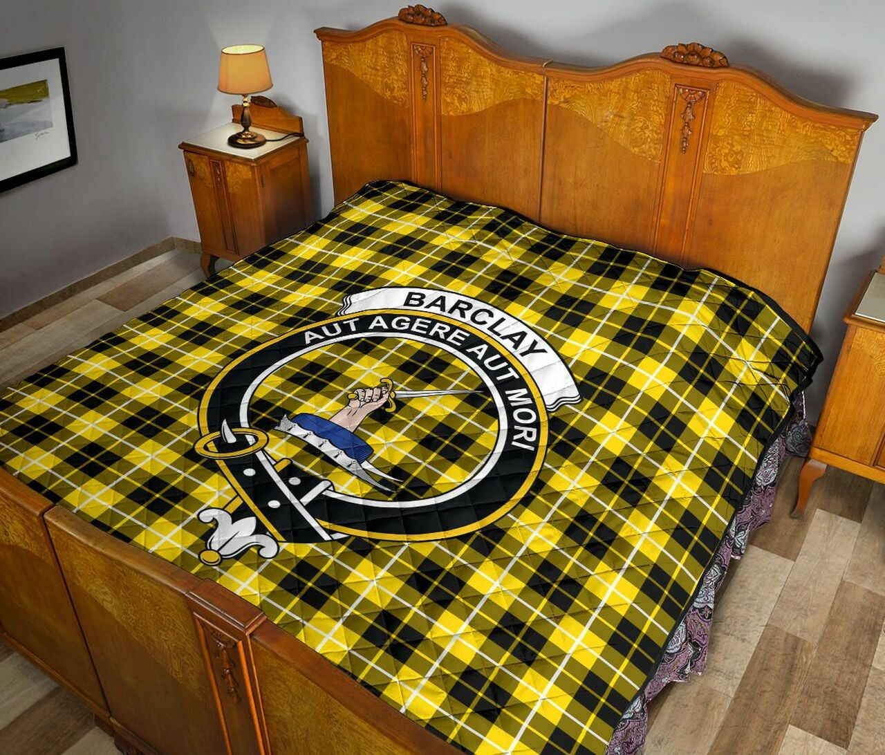 Barclay Dress Modern Tartan Classic Crest Premium Quilt