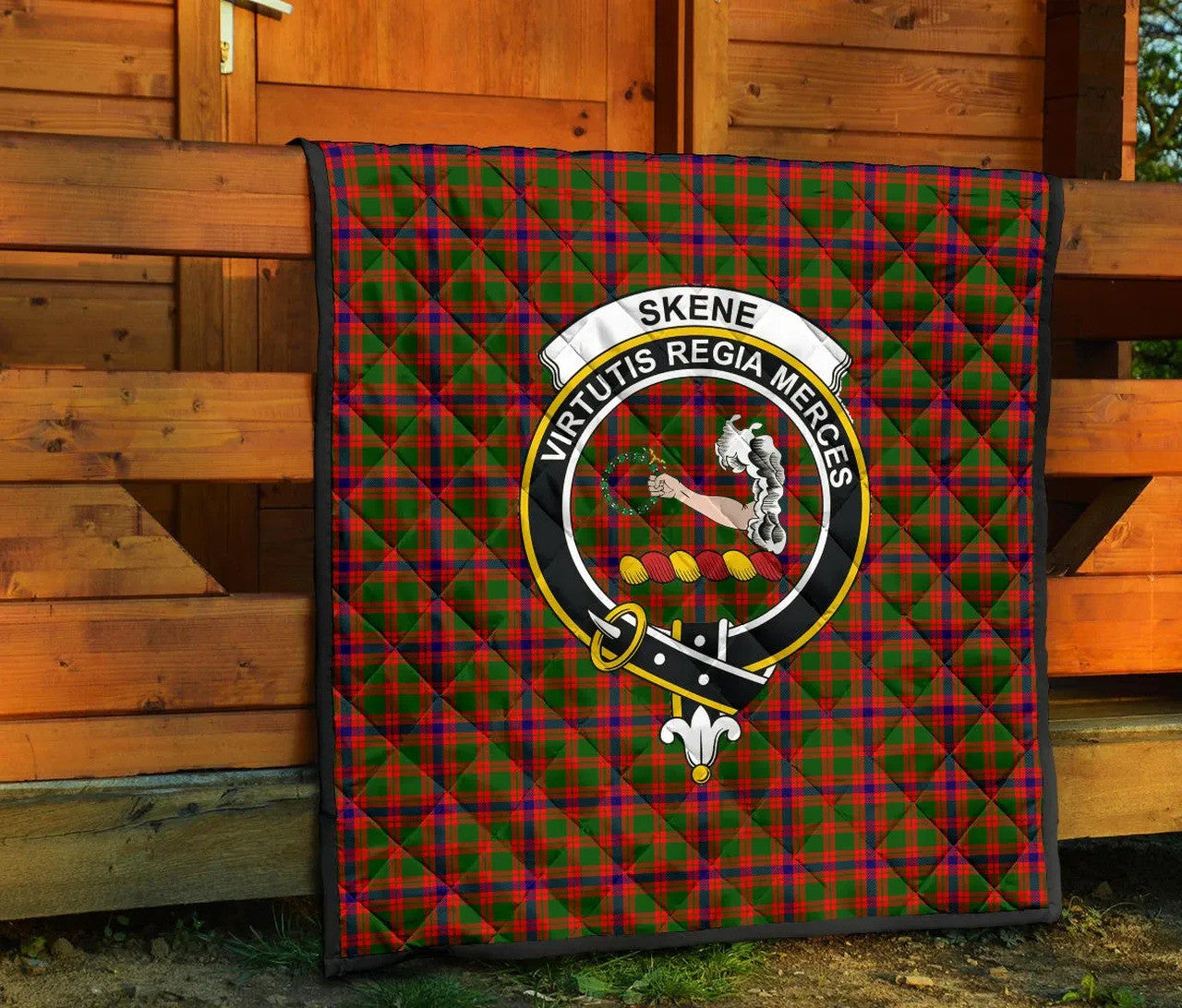 Skene Modern Tartan Classic Crest Premium Quilt