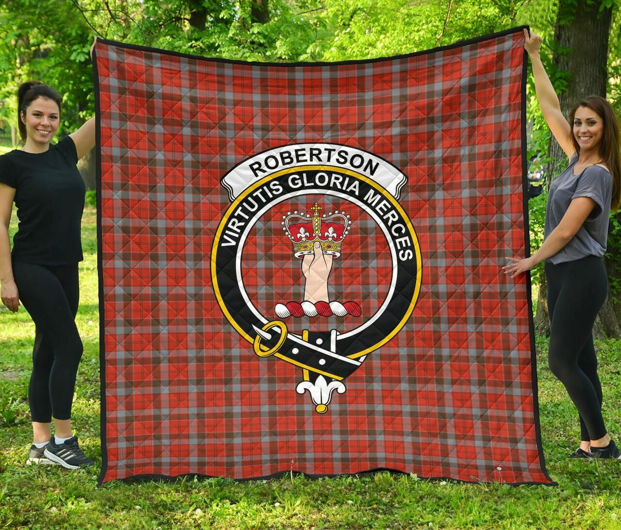 Robertson Weathered Tartan Classic Crest Premium Quilt