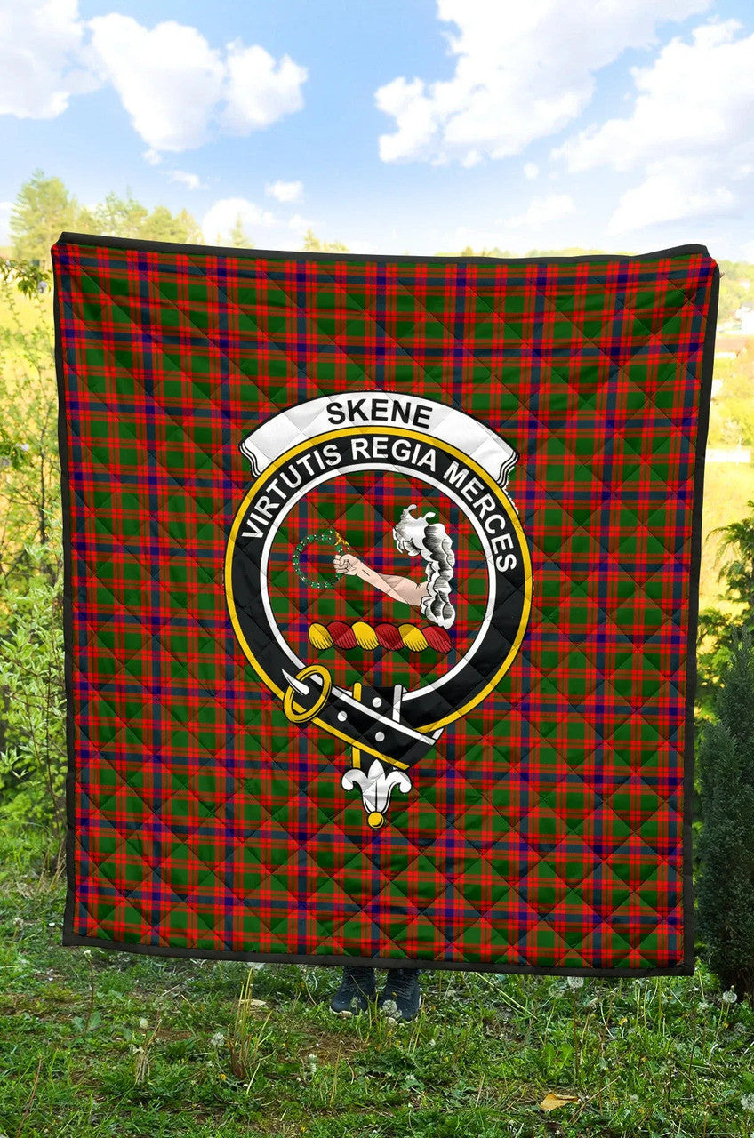 Skene Modern Tartan Classic Crest Premium Quilt