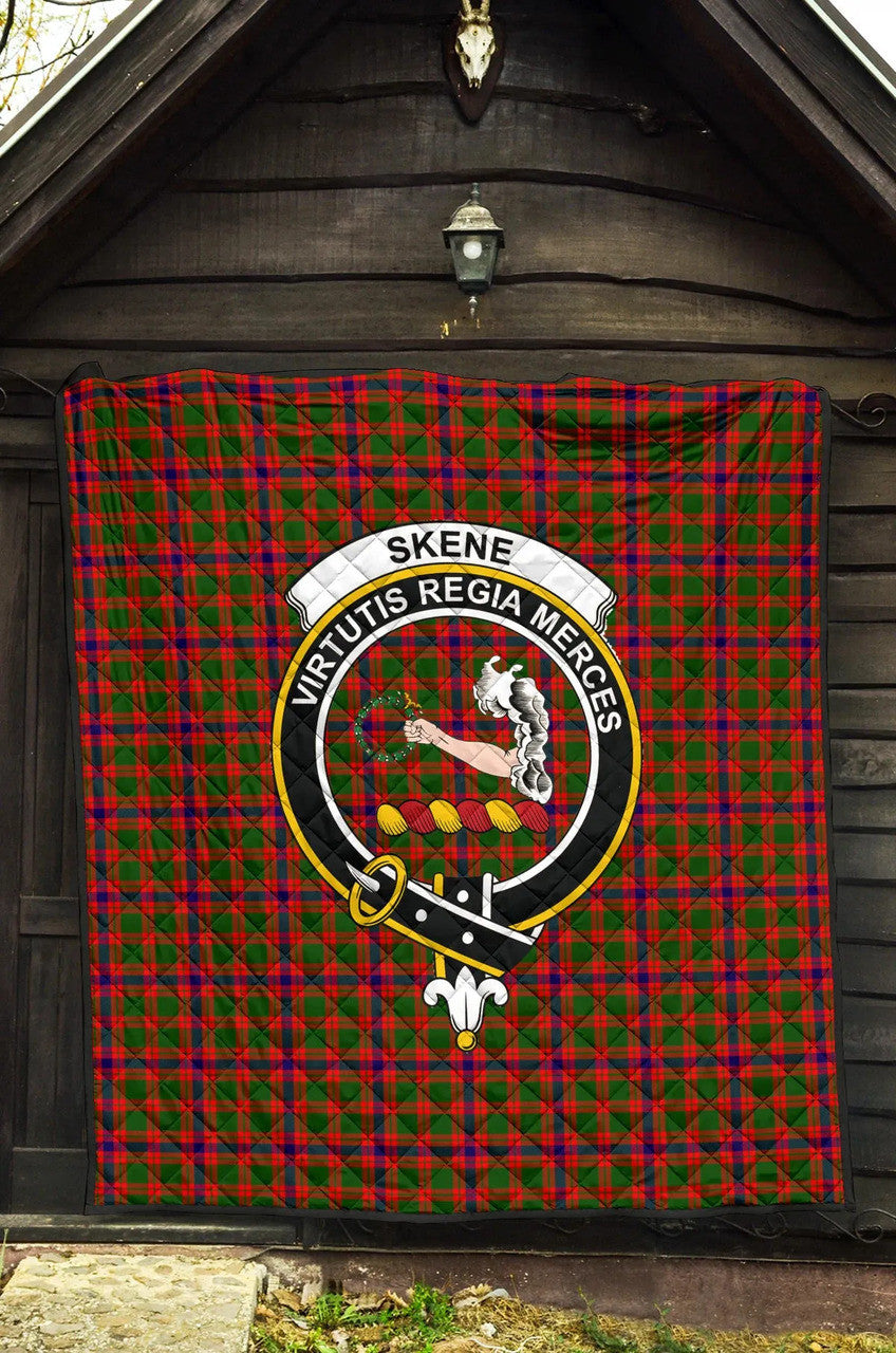 Skene Modern Tartan Classic Crest Premium Quilt