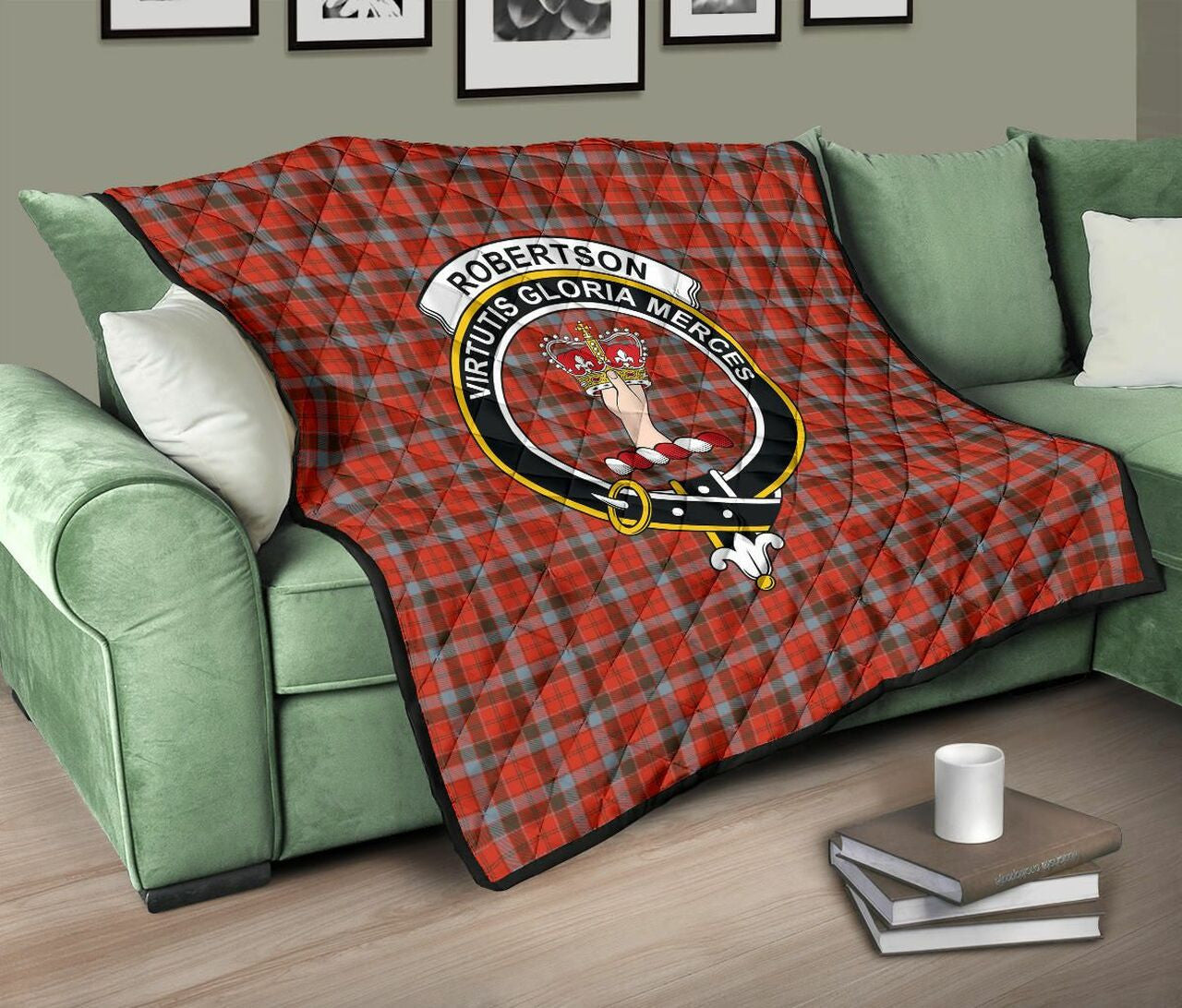 Robertson Weathered Tartan Classic Crest Premium Quilt