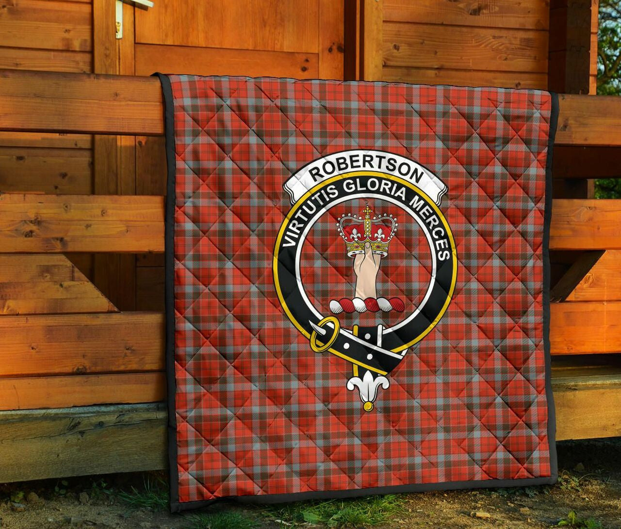 Robertson Weathered Tartan Classic Crest Premium Quilt