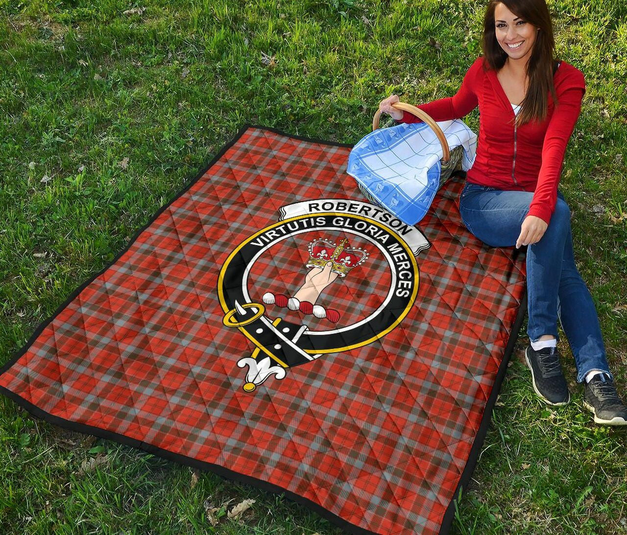 Robertson Weathered Tartan Classic Crest Premium Quilt