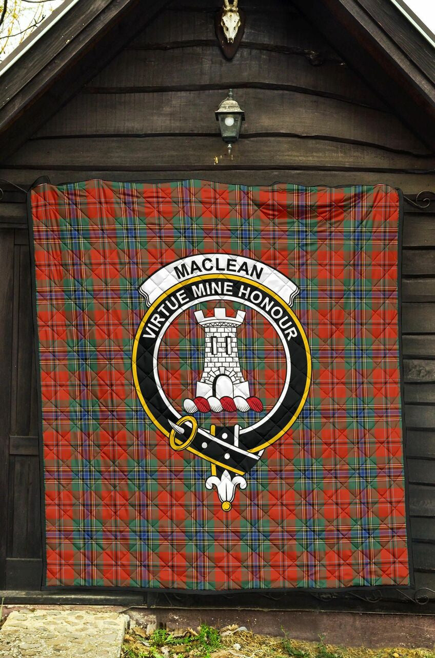 MacLean of Duart Ancient Tartan Classic Crest Premium Quilt