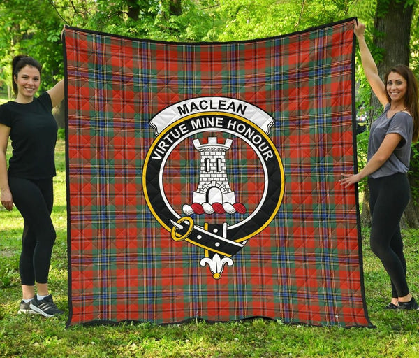 MacLean of Duart Ancient Tartan Classic Crest Premium Quilt