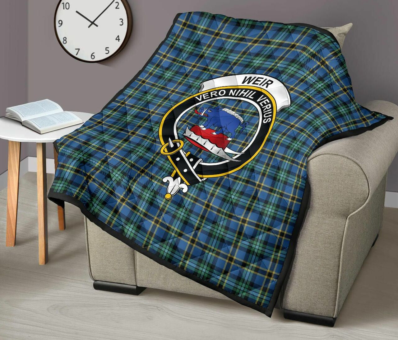 Weir Ancient Tartan Classic Crest Premium Quilt