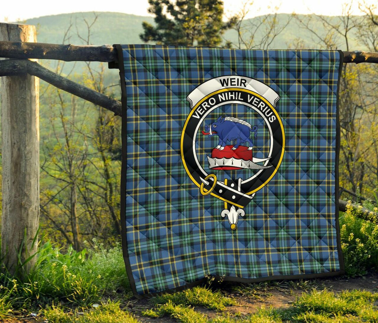 Weir Ancient Tartan Classic Crest Premium Quilt