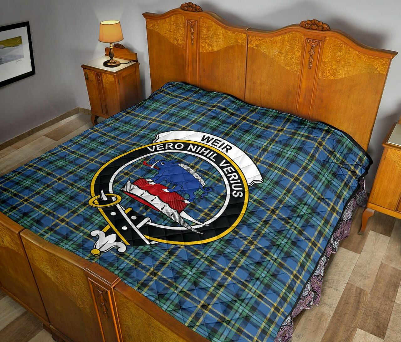 Weir Ancient Tartan Classic Crest Premium Quilt