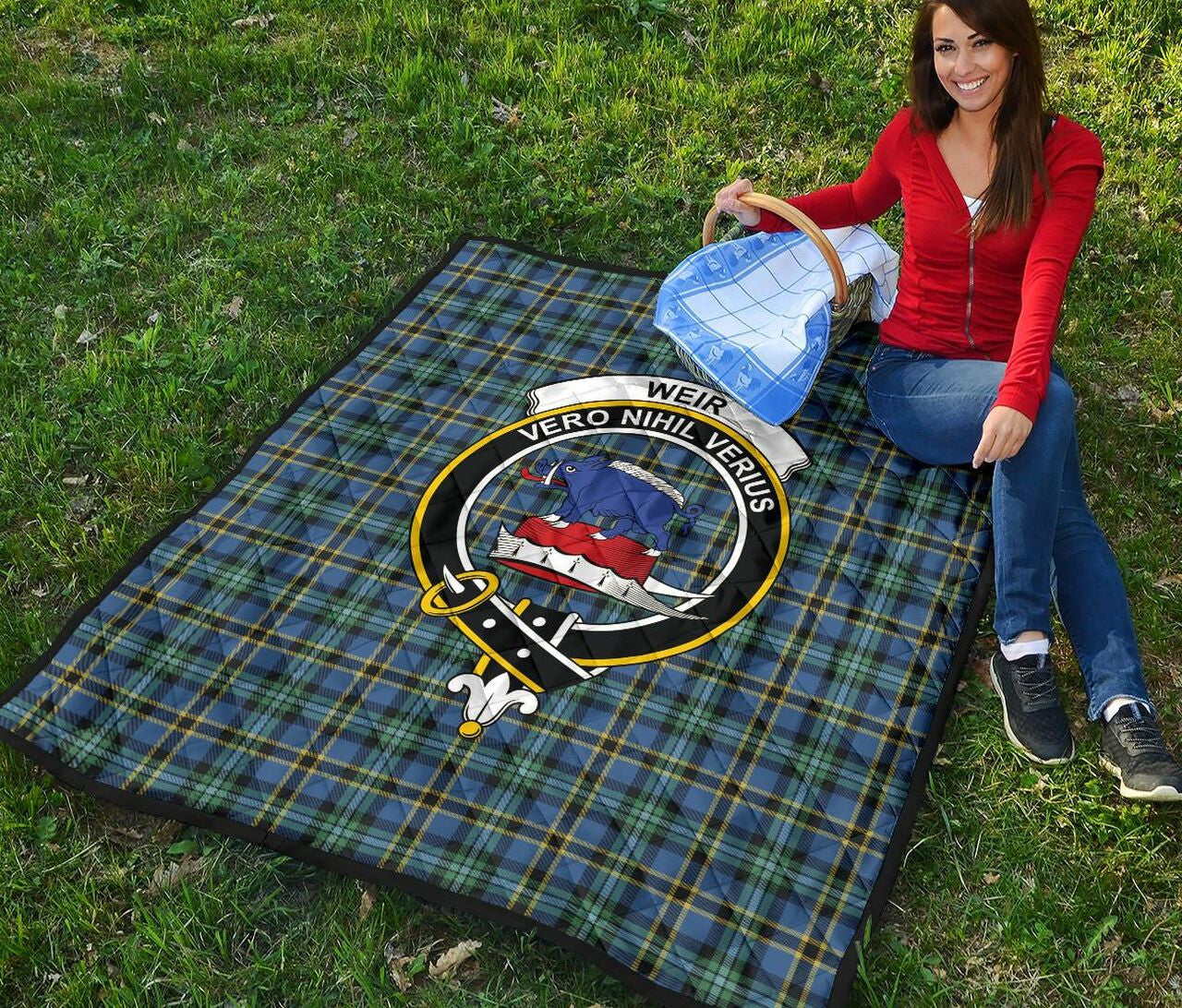 Weir Ancient Tartan Classic Crest Premium Quilt