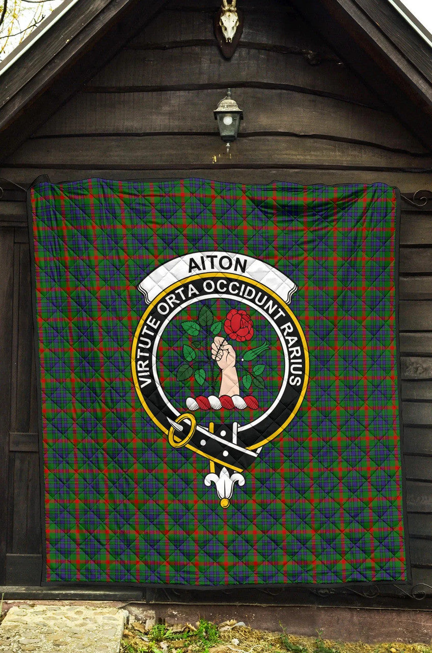 Aiton Tartan Classic Crest Premium Quilt