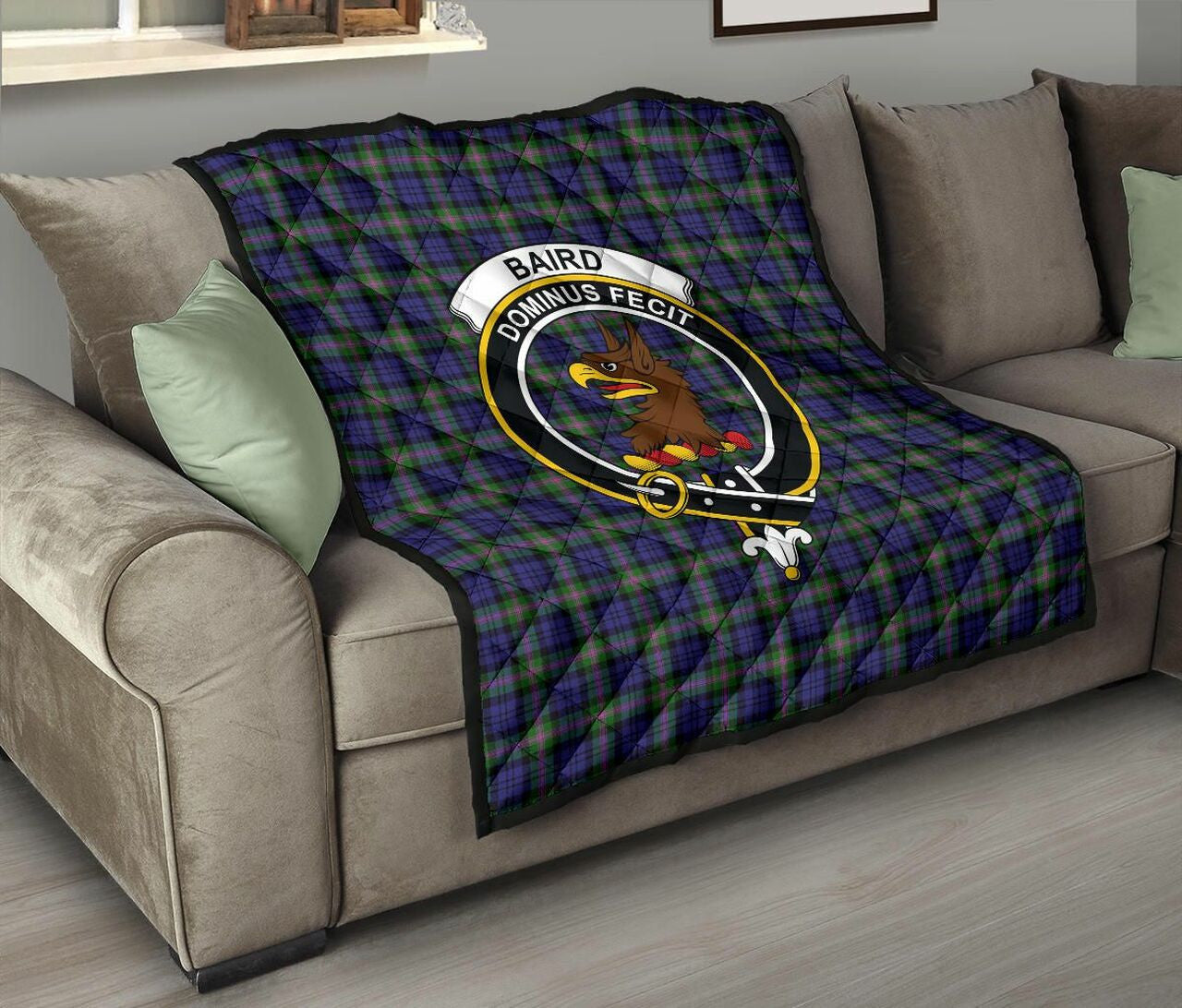 Baird Modern Tartan Classic Crest Premium Quilt