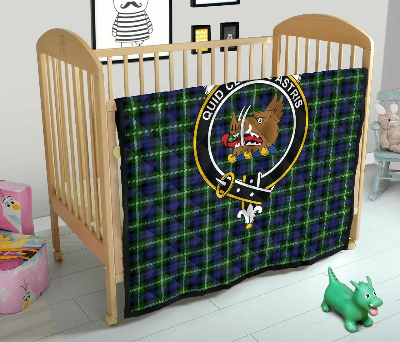 Baillie Modern Tartan Classic Crest Premium Quilt