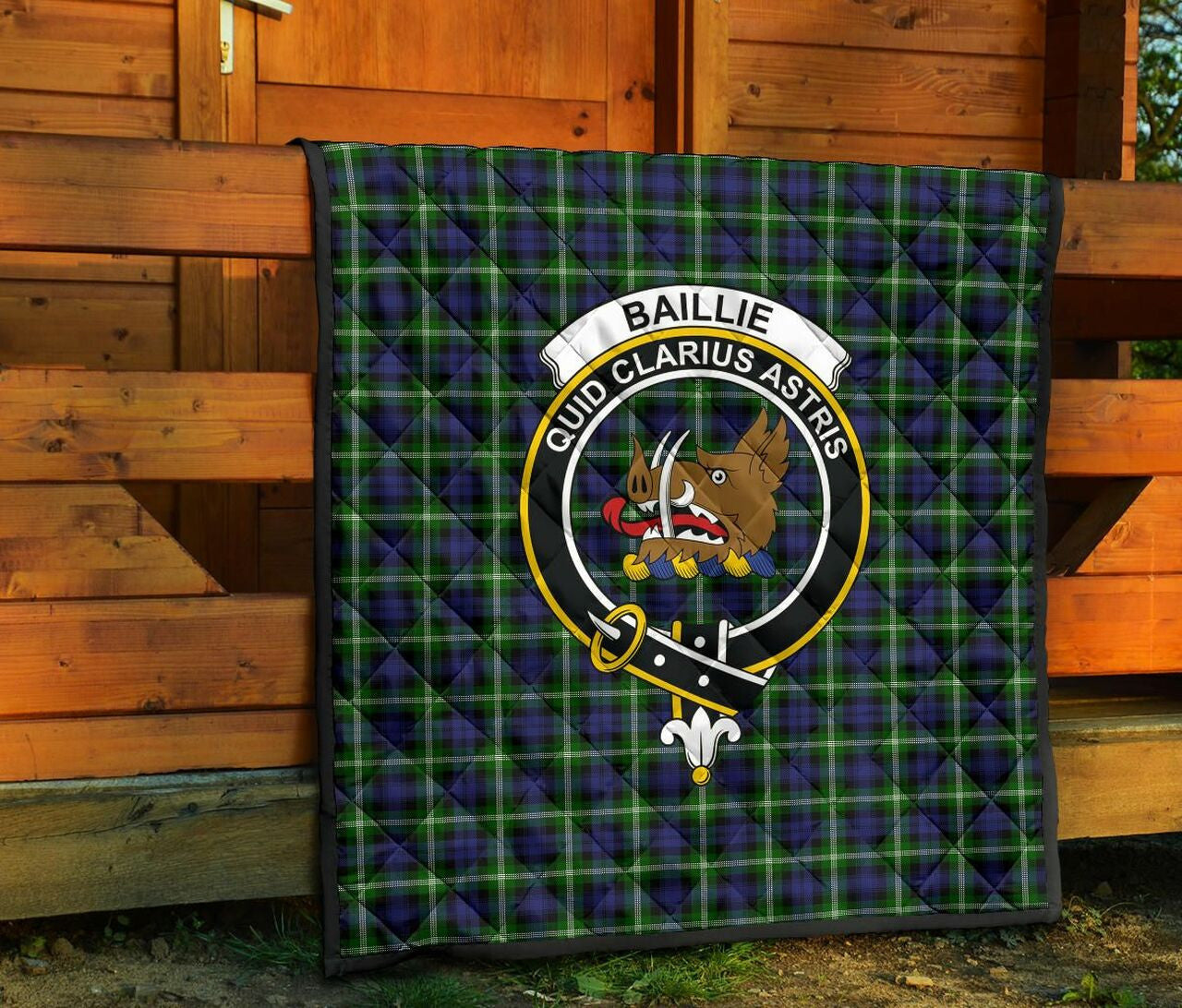 Baillie Modern Tartan Classic Crest Premium Quilt