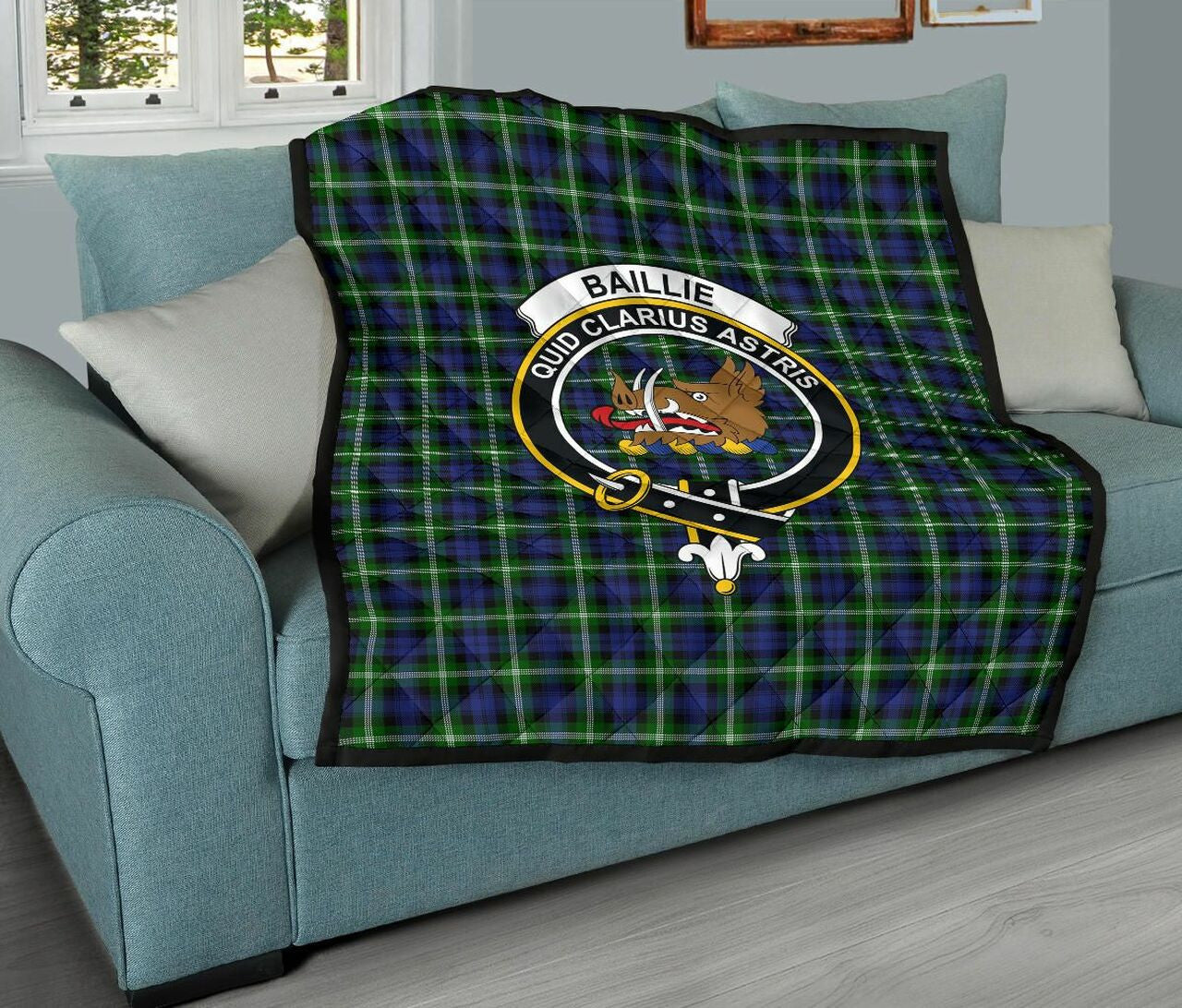 Baillie Modern Tartan Classic Crest Premium Quilt