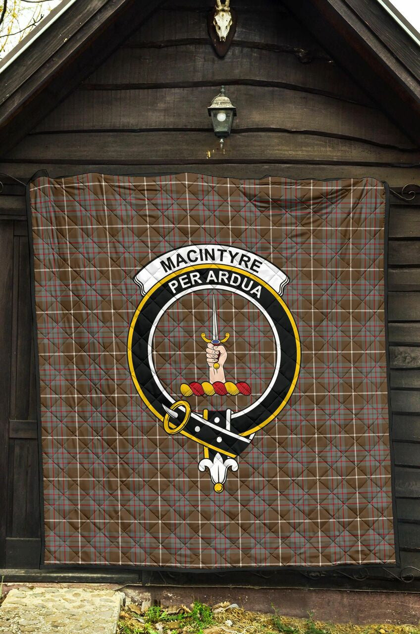 MacIntyre Hunting Weathered Tartan Classic Crest Premium Quilt