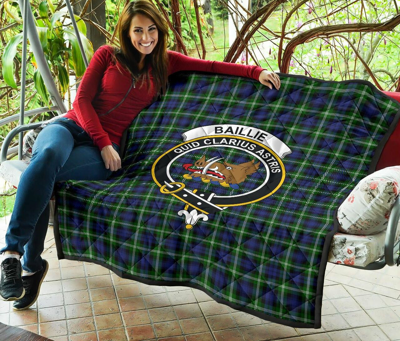 Baillie Modern Tartan Classic Crest Premium Quilt