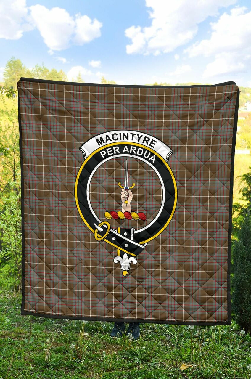 MacIntyre Hunting Weathered Tartan Classic Crest Premium Quilt