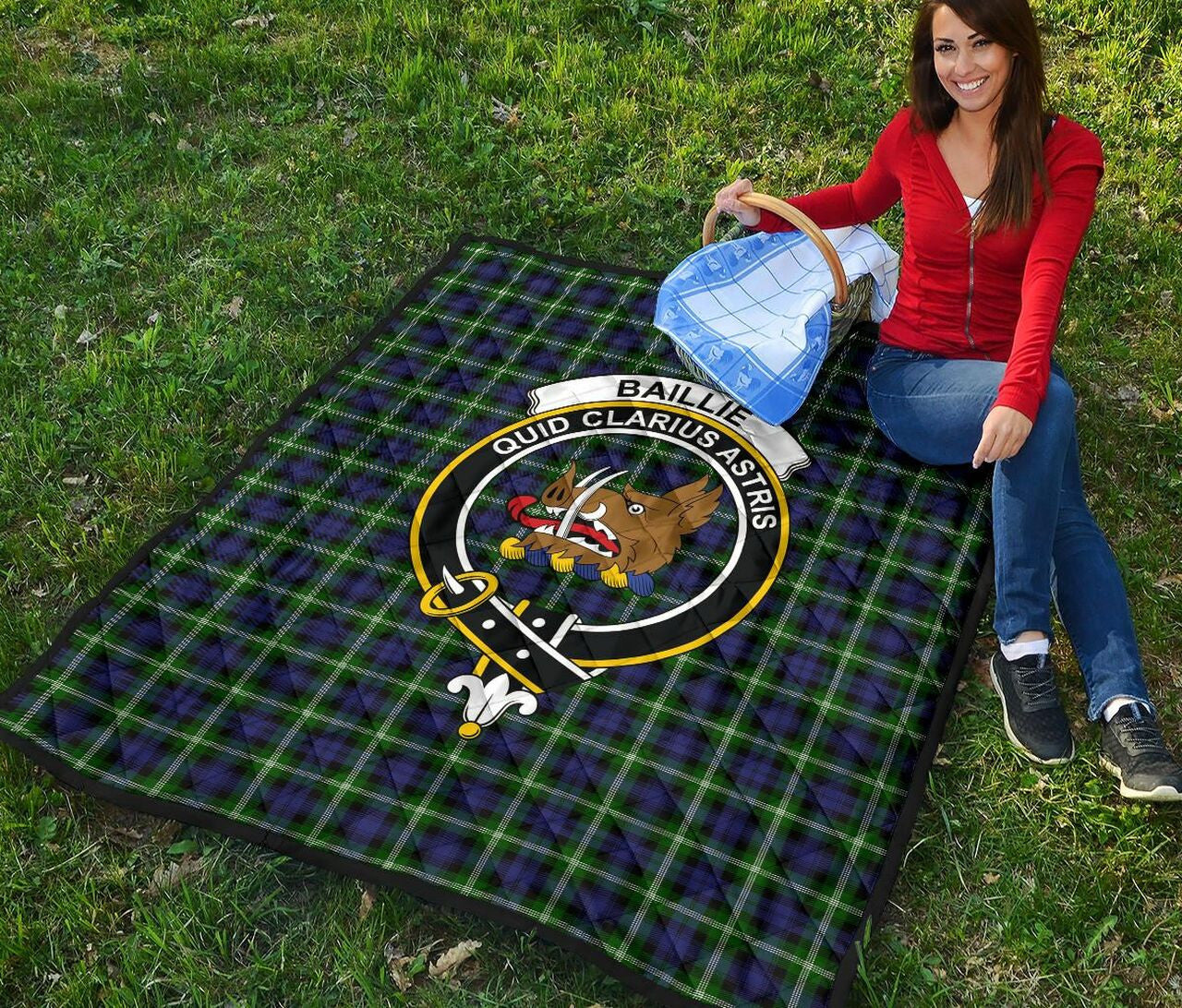 Baillie Modern Tartan Classic Crest Premium Quilt