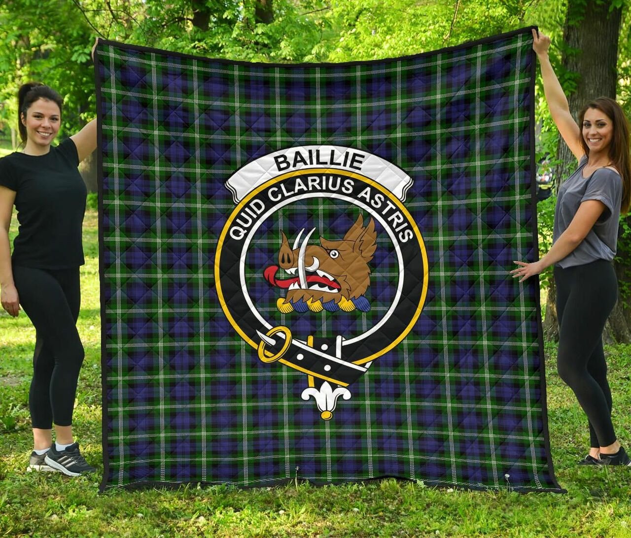 Baillie Modern Tartan Classic Crest Premium Quilt