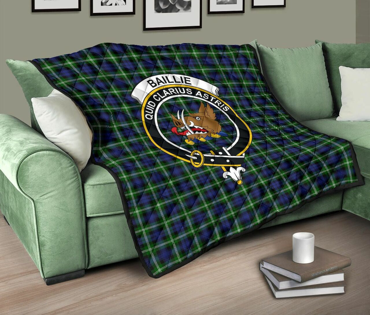 Baillie Modern Tartan Classic Crest Premium Quilt