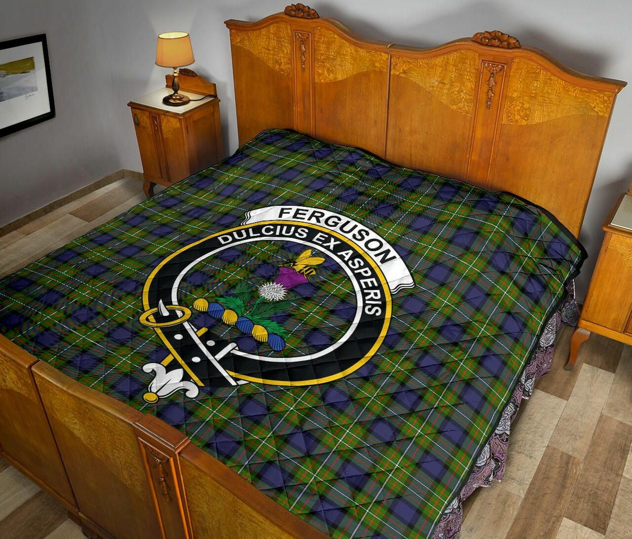 Fergusson Modern Tartan Classic Crest Premium Quilt