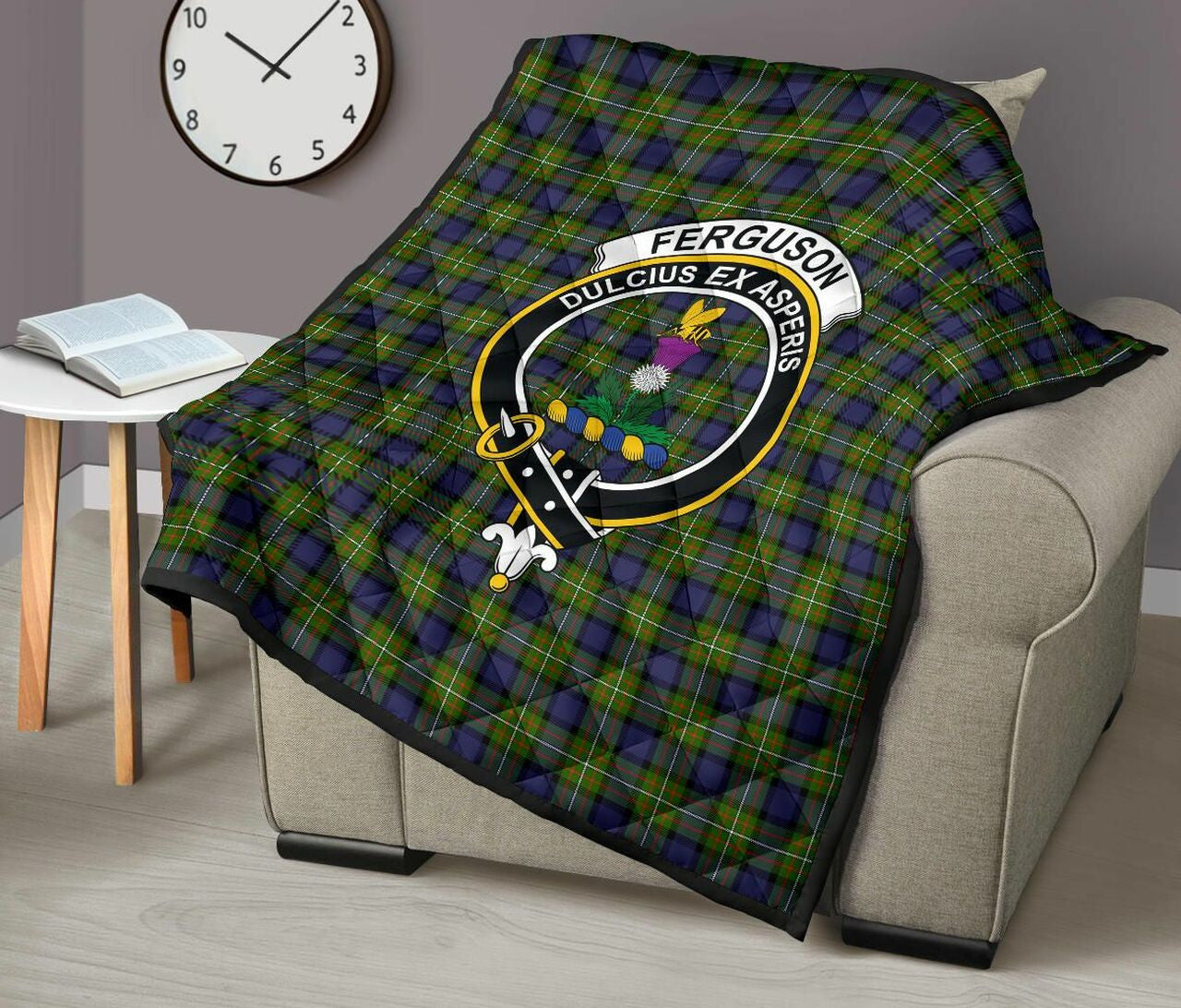 Fergusson Modern Tartan Classic Crest Premium Quilt