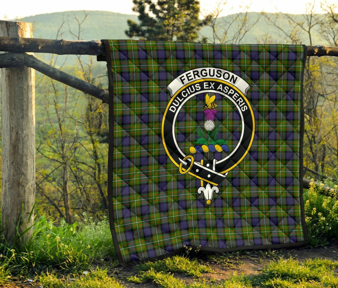 Fergusson Modern Tartan Classic Crest Premium Quilt