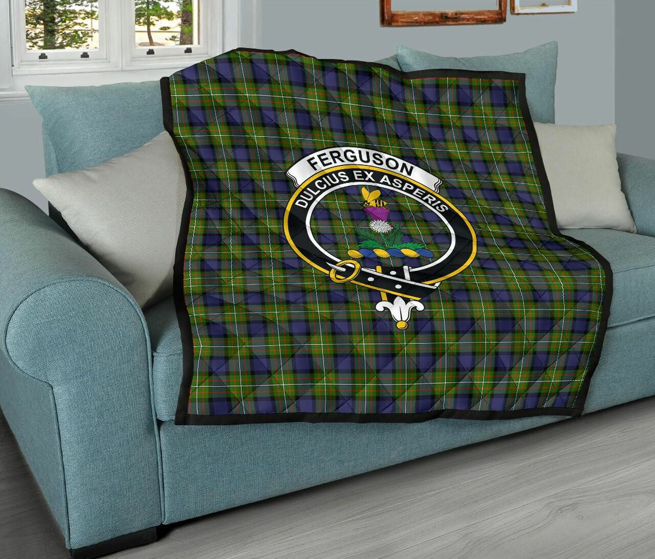 Fergusson Modern Tartan Classic Crest Premium Quilt