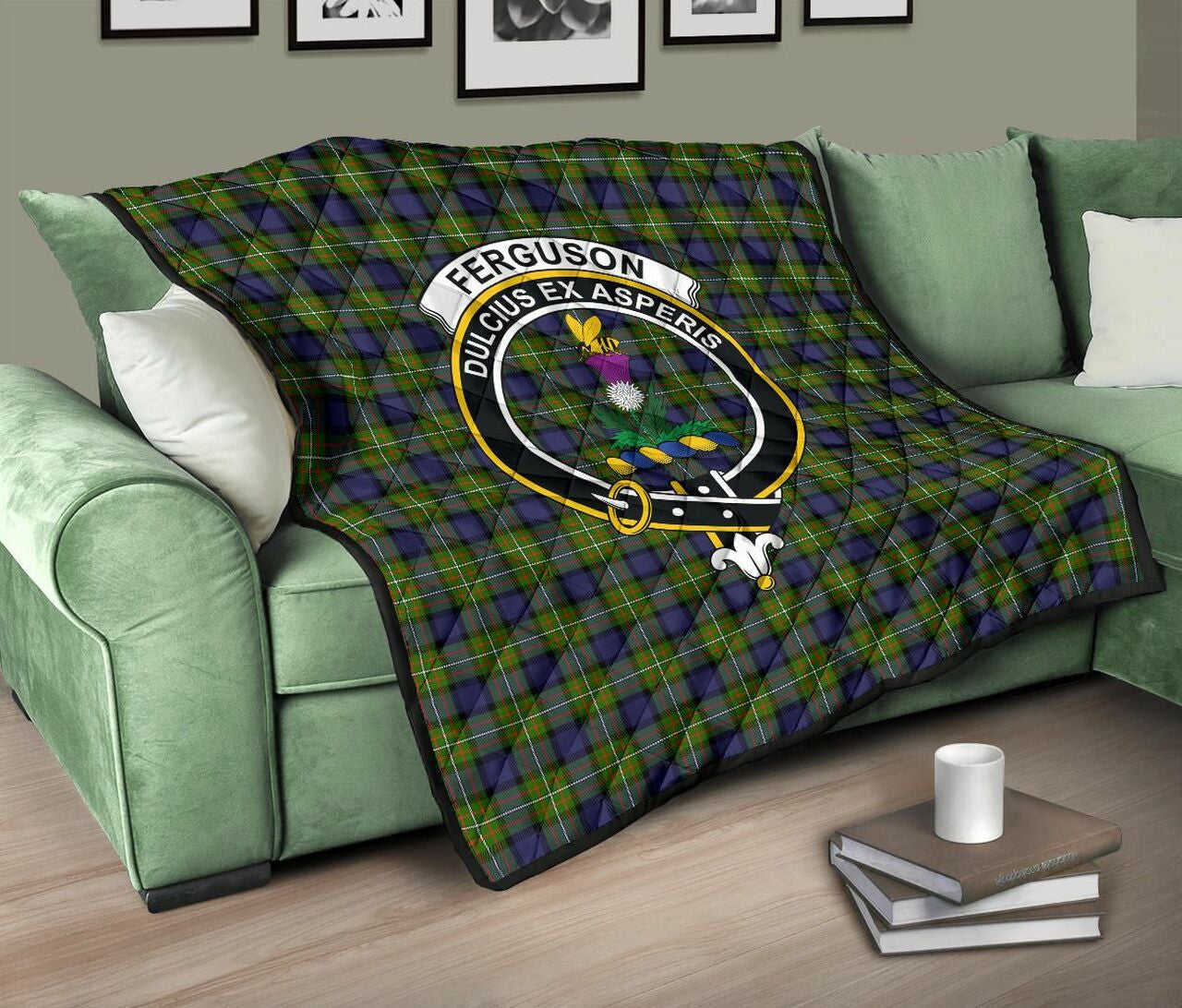 Fergusson Modern Tartan Classic Crest Premium Quilt