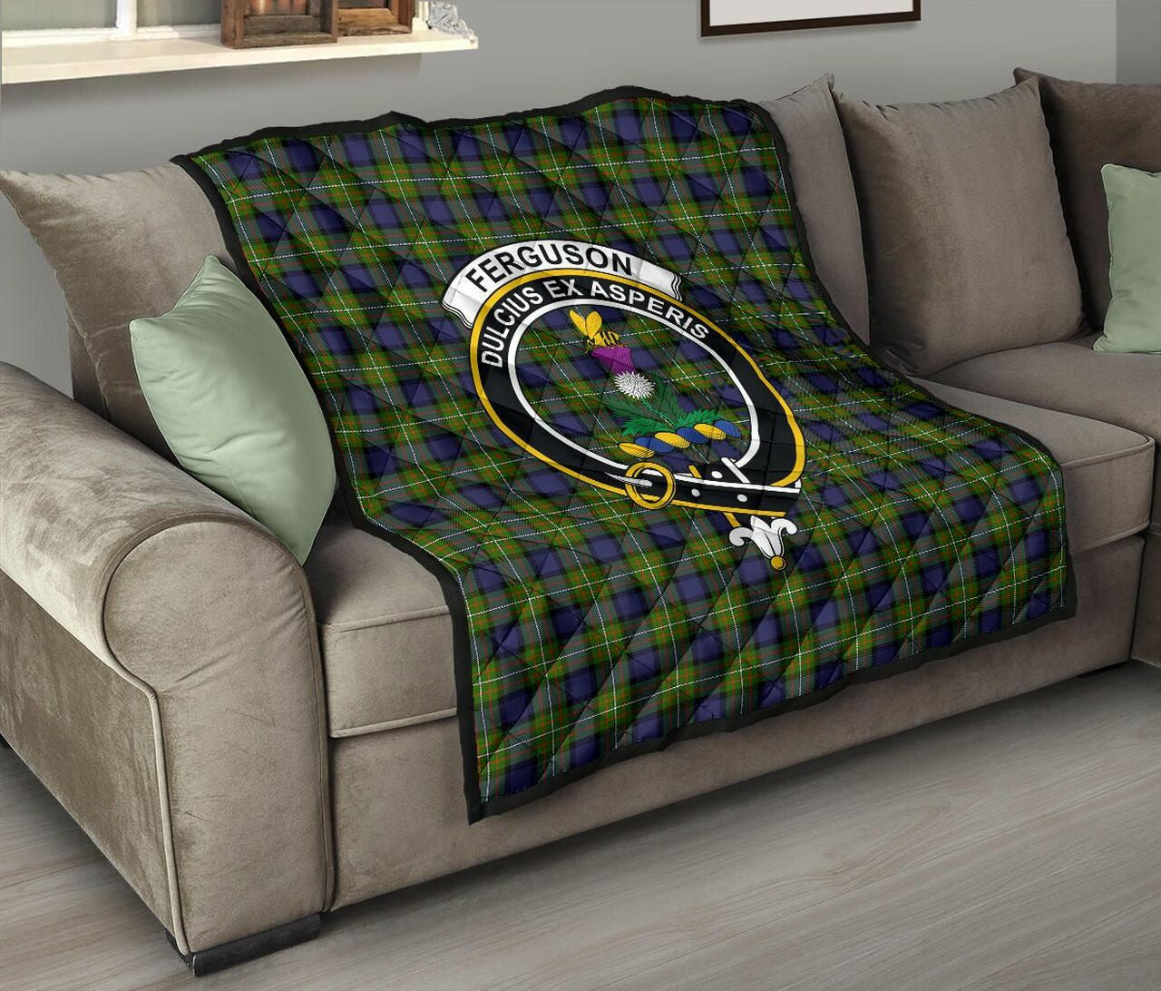 Fergusson Modern Tartan Classic Crest Premium Quilt