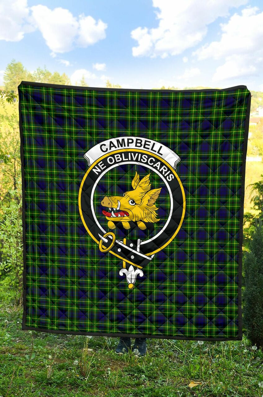 Campbell of Breadalbane Modern Tartan Classic Crest Premium Quilt