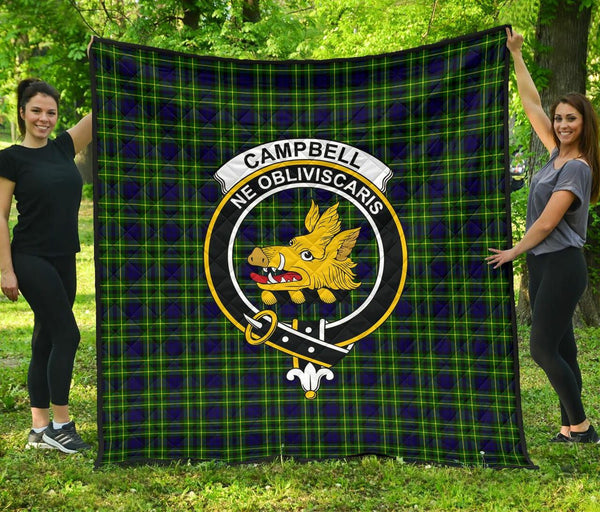 Campbell of Breadalbane Modern Tartan Classic Crest Premium Quilt