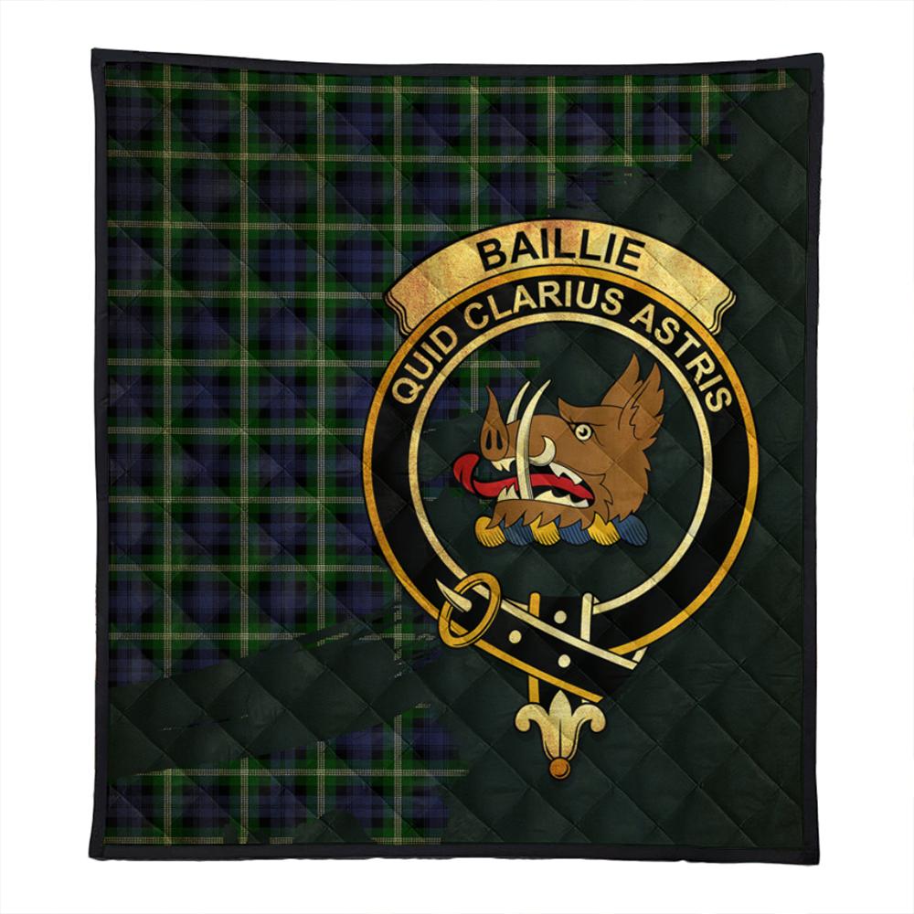 Baillie Modern Tartan Crest Premium Quilt Oldest Style