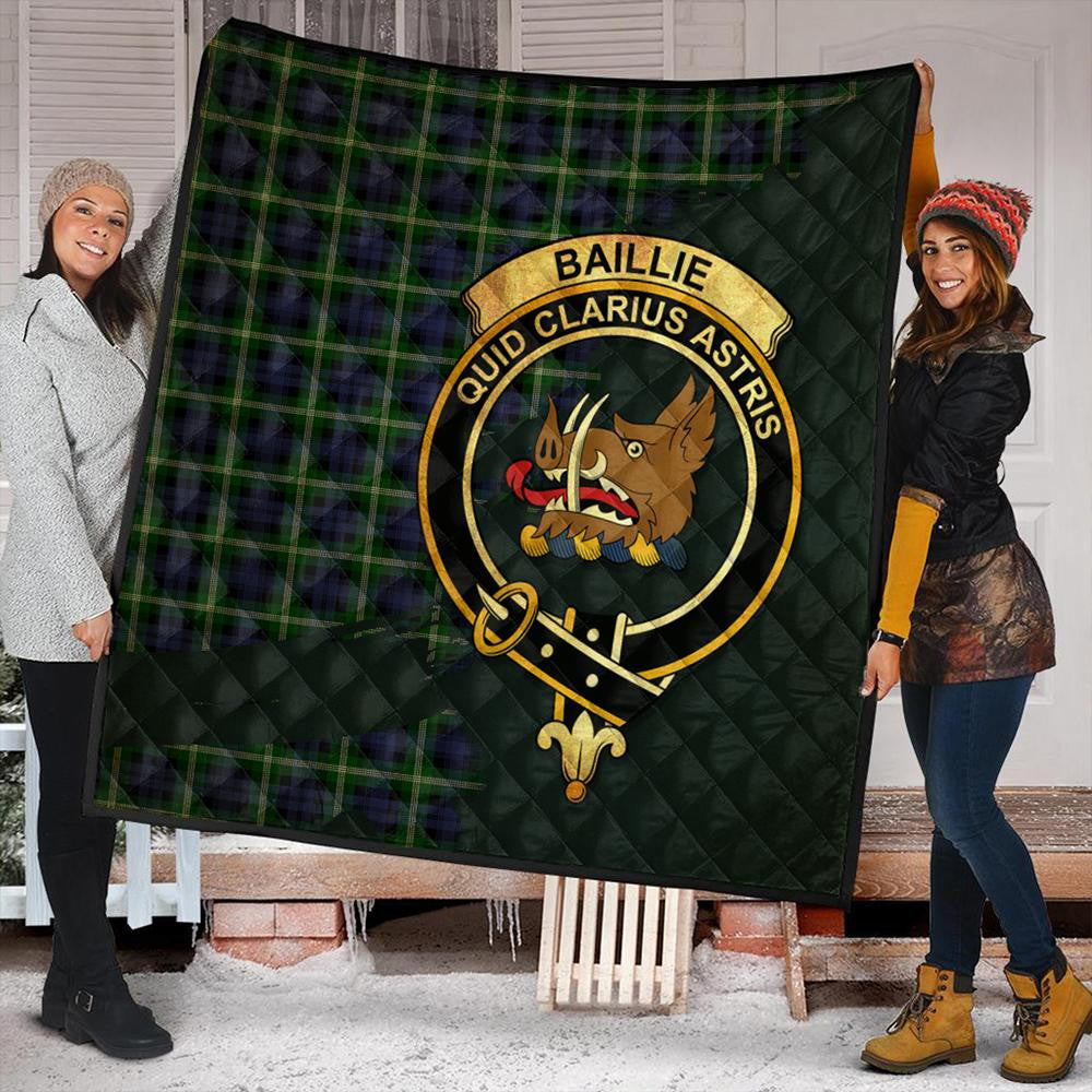 Baillie Modern Tartan Crest Premium Quilt Oldest Style