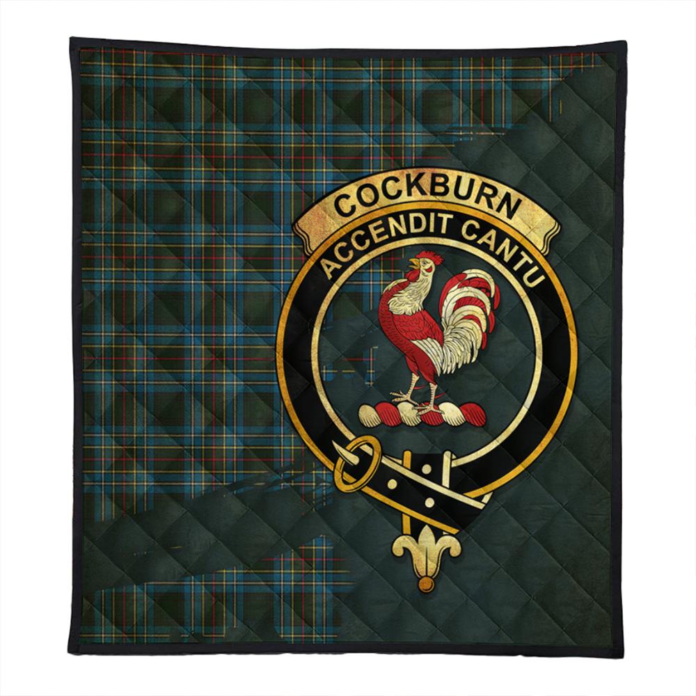 Cockburn Modern Tartan Crest Premium Quilt Oldest Style