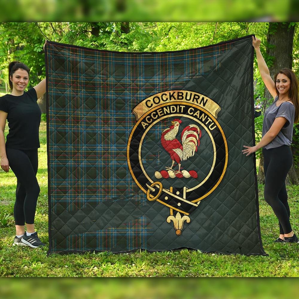 Cockburn Modern Tartan Crest Premium Quilt Oldest Style