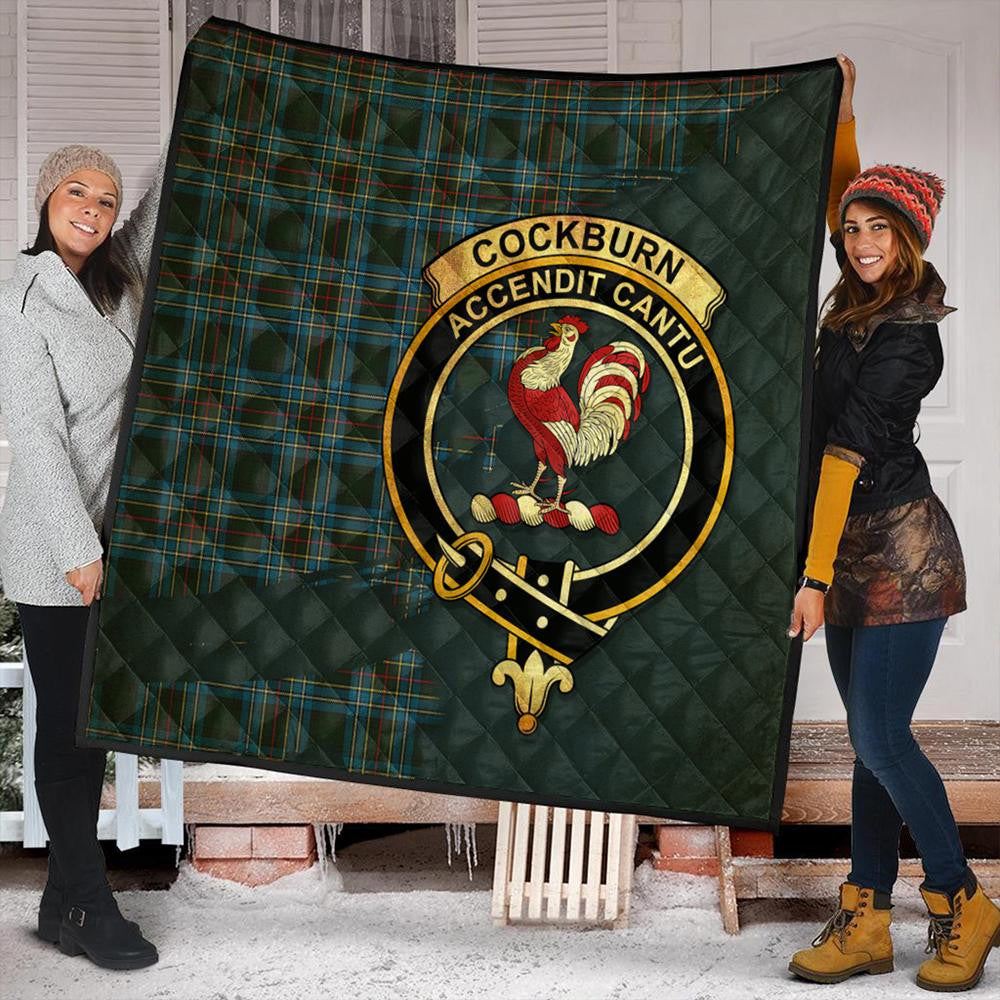 Cockburn Modern Tartan Crest Premium Quilt Oldest Style