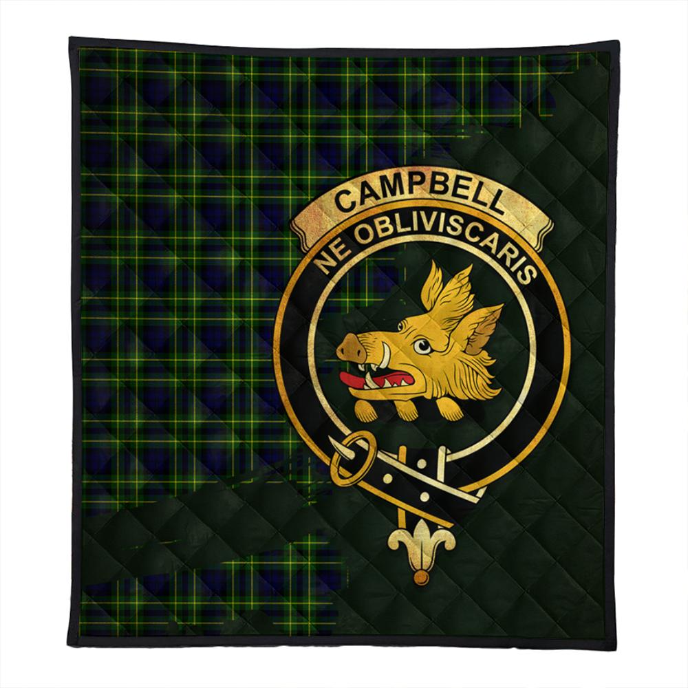 Campbell of Breadalbane Modern Tartan Crest Premium Quilt Oldest Style