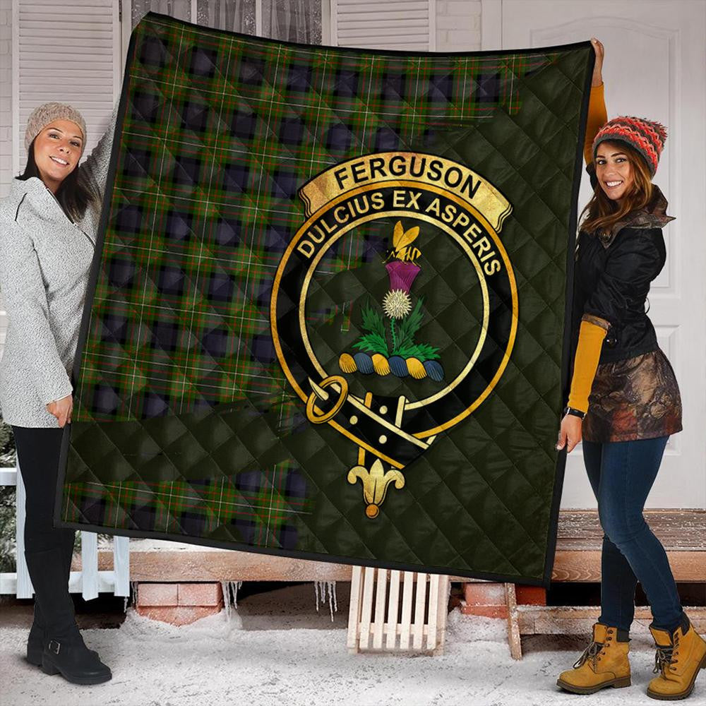 Fergusson Modern Tartan Crest Premium Quilt Oldest Style