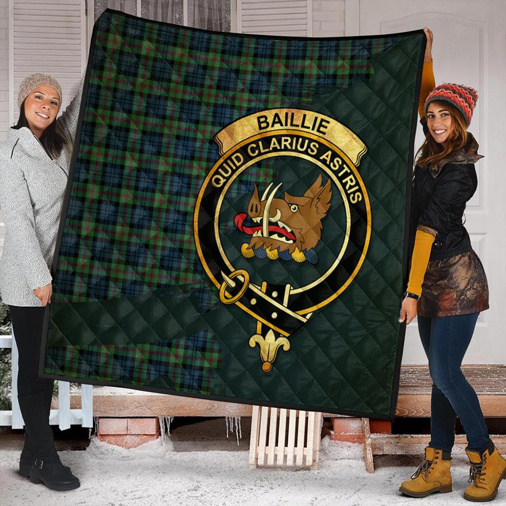 Baillie Ancient Tartan Crest Premium Quilt Oldest Style