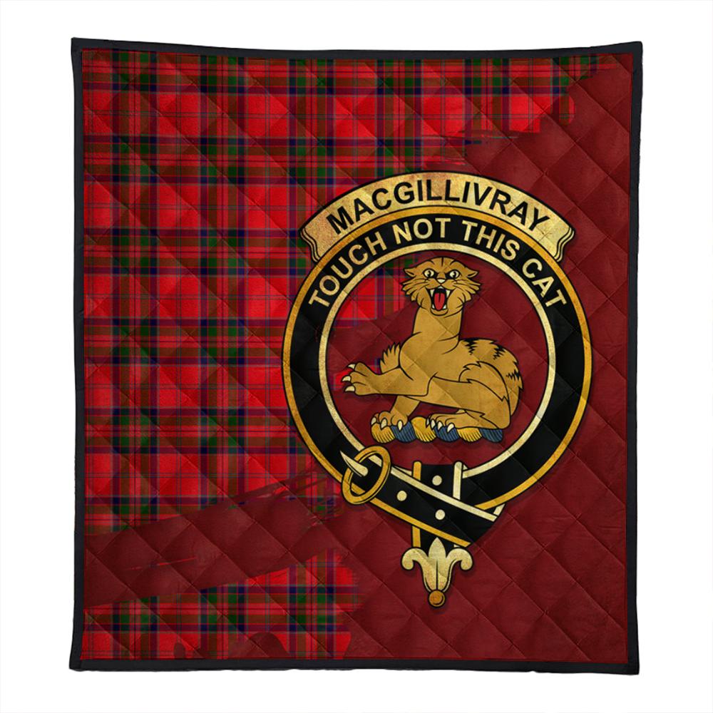 MacGillivray Modern Tartan Crest Premium Quilt Oldest Style