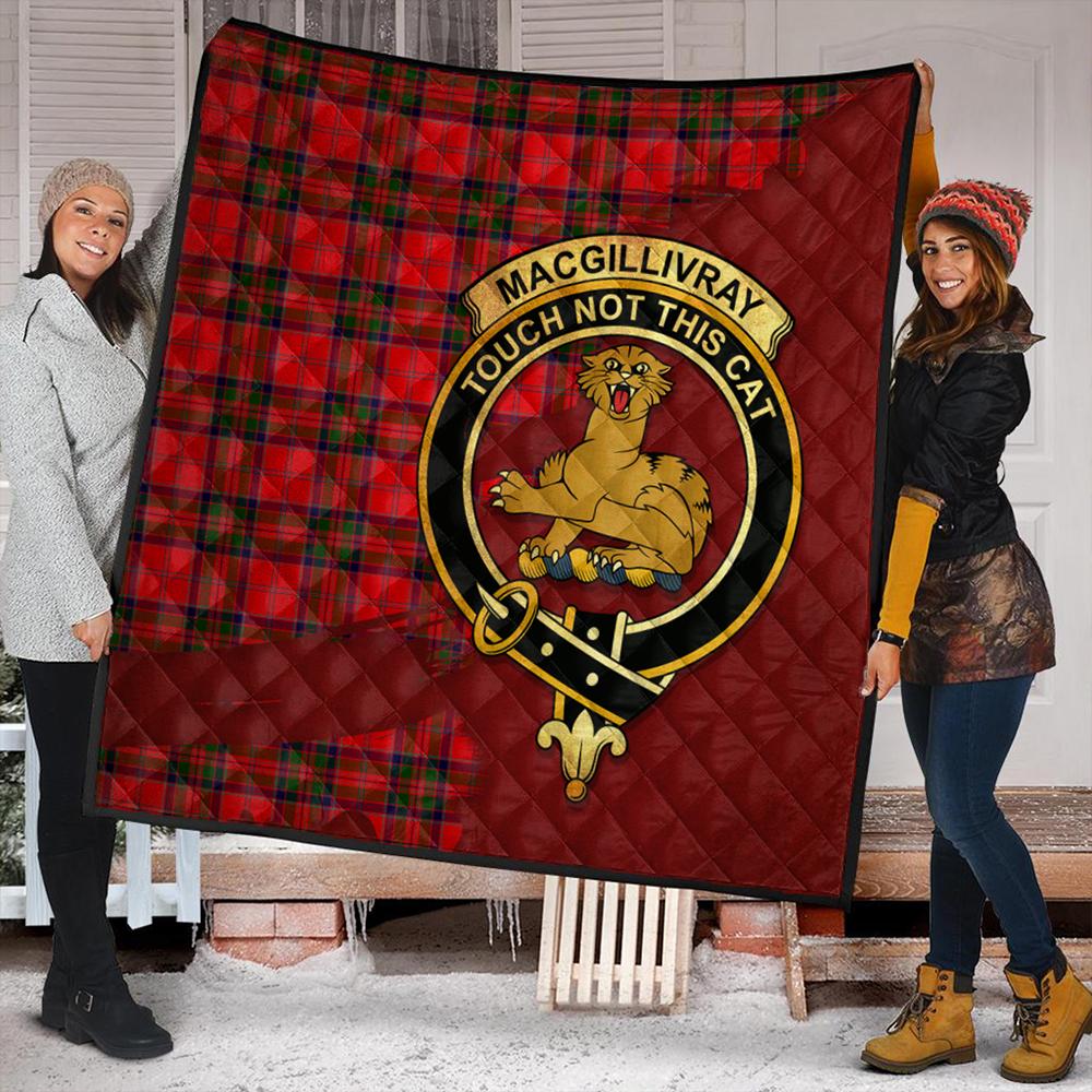 MacGillivray Modern Tartan Crest Premium Quilt Oldest Style