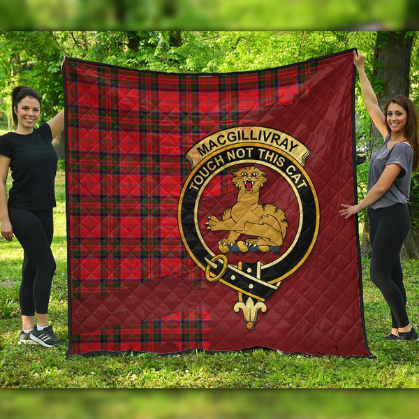 MacGillivray Modern Tartan Crest Premium Quilt Oldest Style