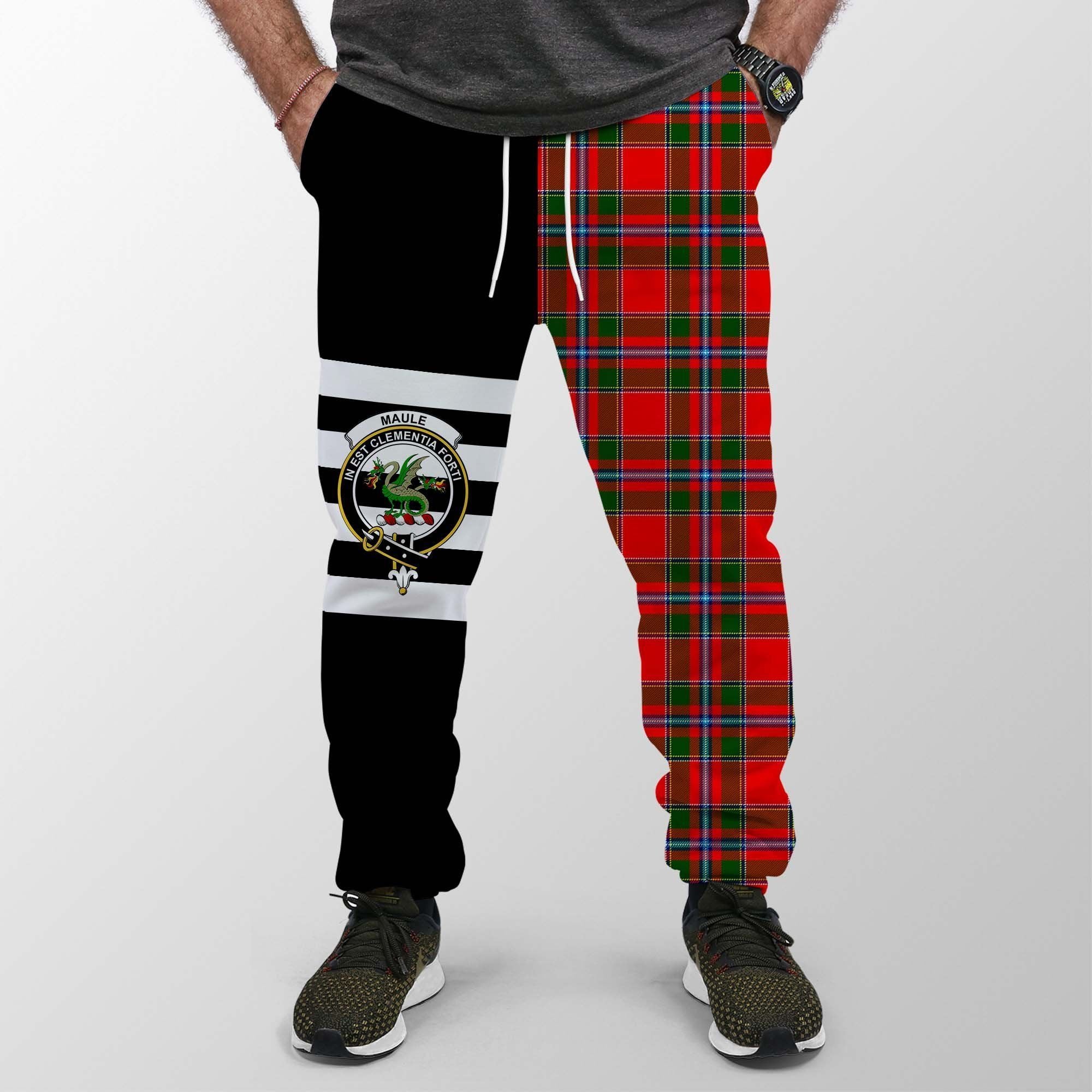 Maule Tartan Sweatpant Badge Mix Half Style