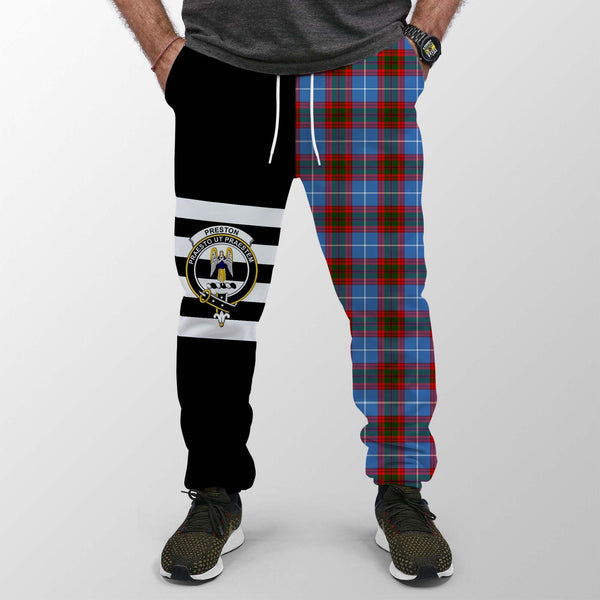 Preston Tartan Sweatpant Badge Mix Half Style