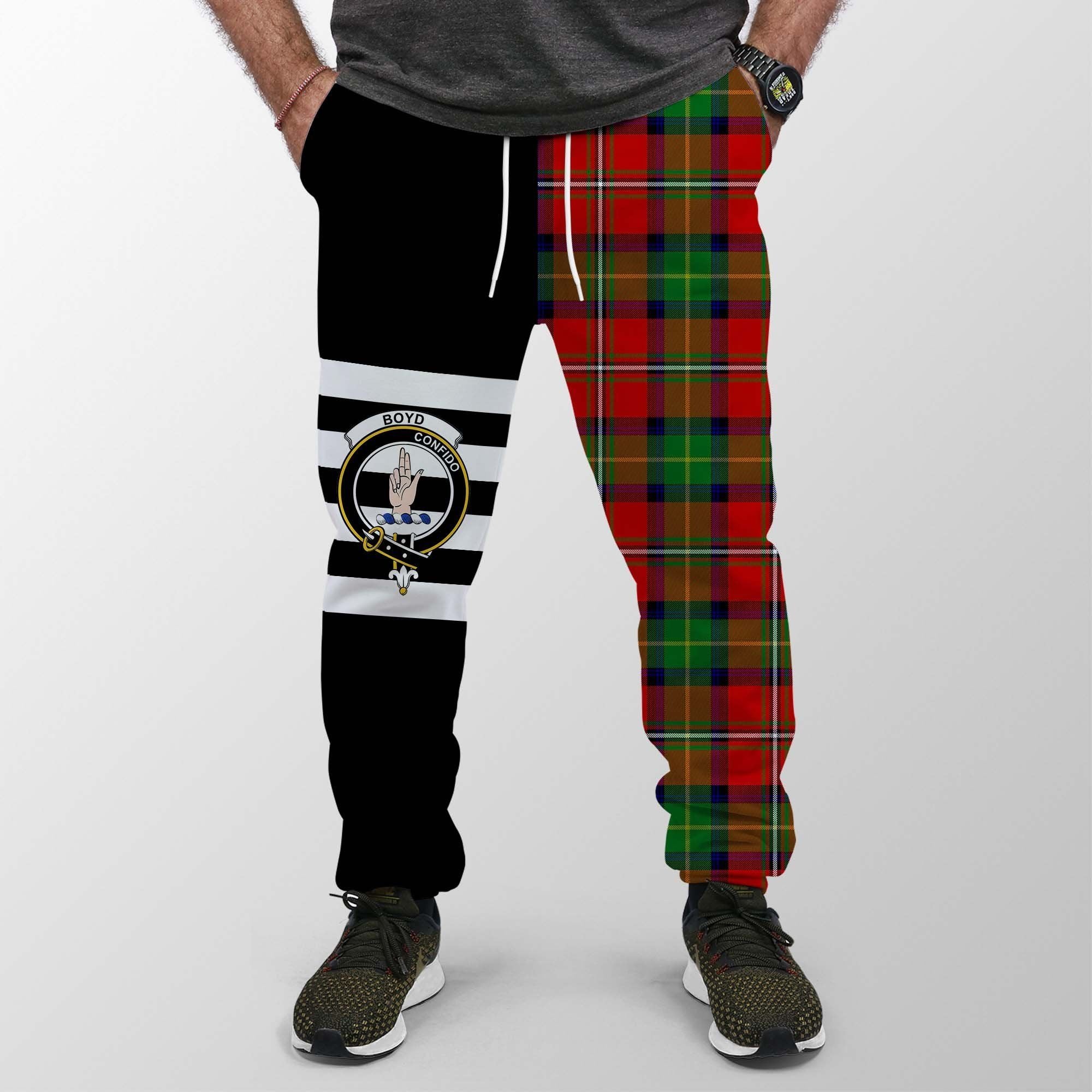 Boyd Tartan Sweatpant Badge Mix Half Style