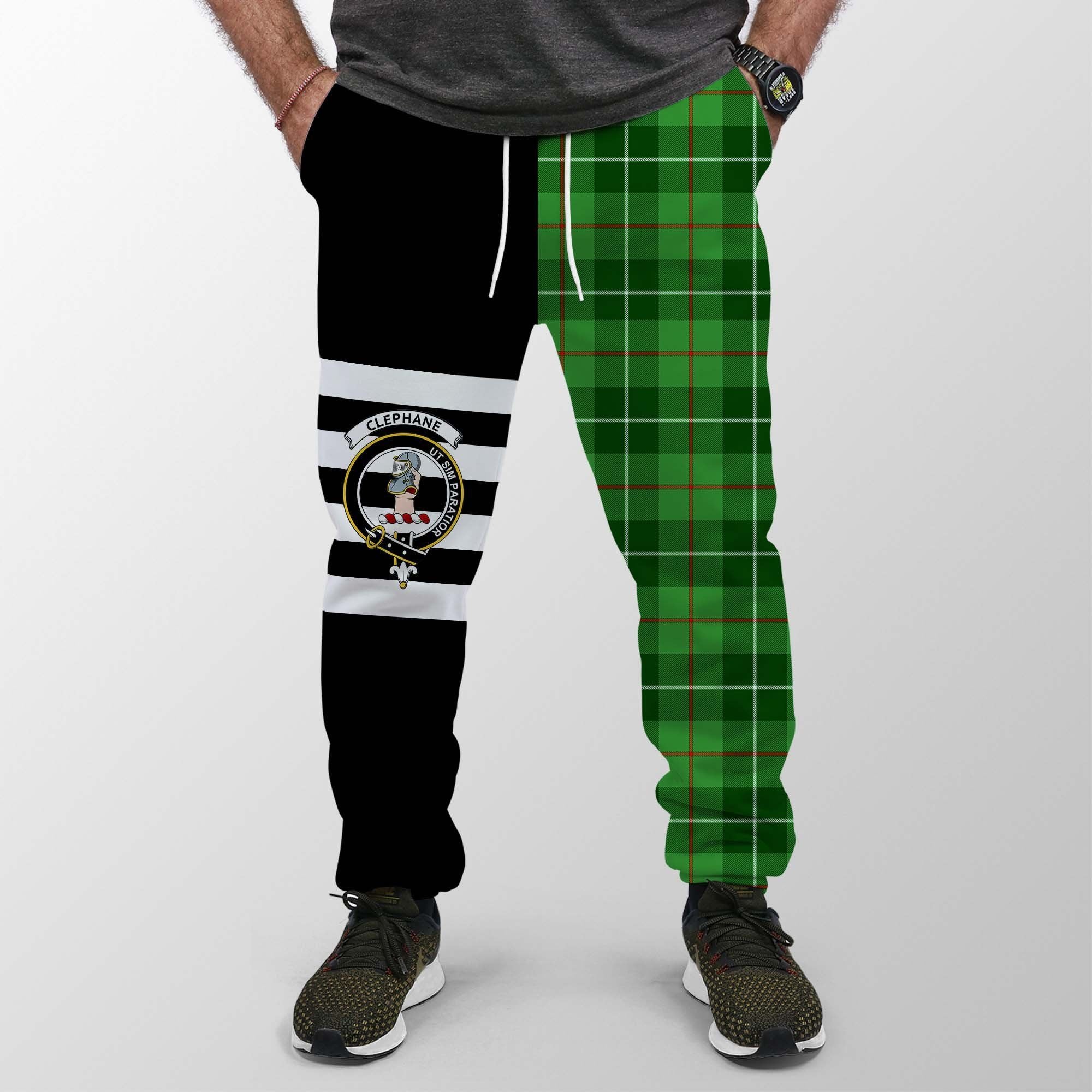 Clephane (or Clephan) Tartan Sweatpant Badge Mix Half Style