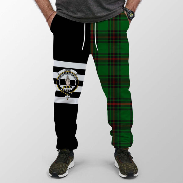 Logie Tartan Sweatpant Badge Mix Half Style