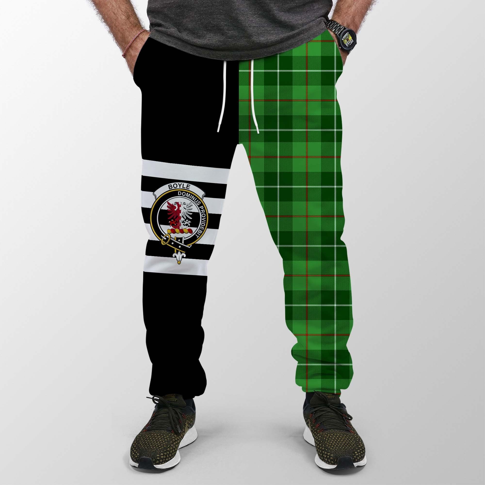 Boyle Tartan Sweatpant Badge Mix Half Style